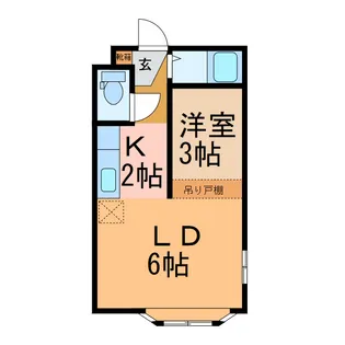 1LDKの間取り画像