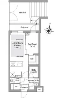 コンフォリア・リヴ東中野【1階】の間取り