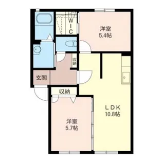 アネーロA【1階】の間取り