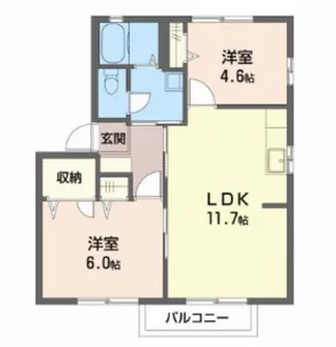 フォーレス西栄A棟【2階】の間取り