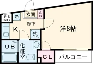 VERXEEDαAYASE【1階】の間取り