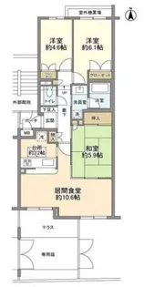 東京都世田谷区等々力8【マンション】の間取り