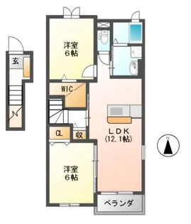 ボヌール メゾン【2階】の間取り