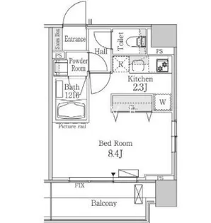 1Kの間取り画像