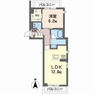 サンディア【3階】の間取り