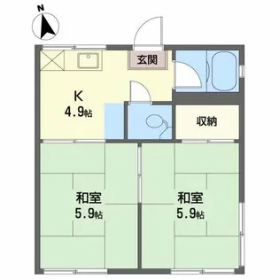 中村ハイツNO.1【2階】の間取り