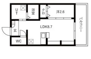 ジーイーオンズ【3階】の間取り