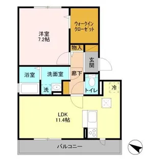 スカイパレットAB【1階】の間取り