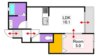 フォレスト庭瀬【1階】の間取り