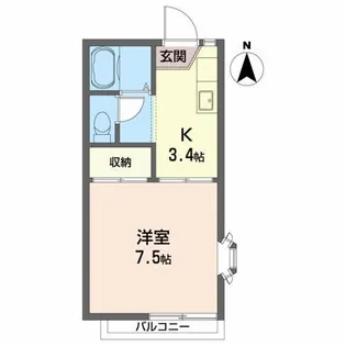 グリーンピース【2階】の間取り