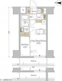 東京都江東区新大橋2【マンション】の間取り