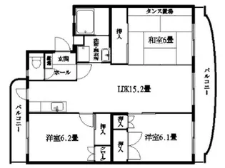 ラージビュー【3階】の間取り