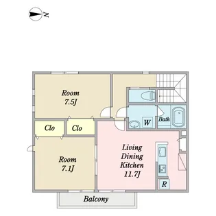 奏(かなで)【2階】の間取り