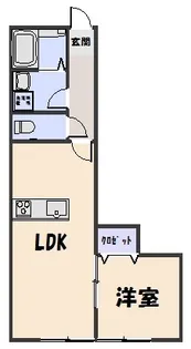 プログレス宇宿【1階】の間取り