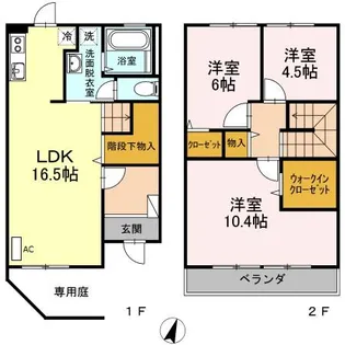 岡山県岡山市南区福田【一戸建】の間取り