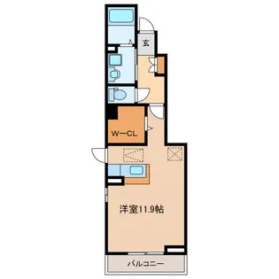 岐阜県大垣市中野町5【アパート】の間取り