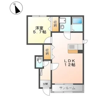 キャトルセゾンII【1階】の間取り