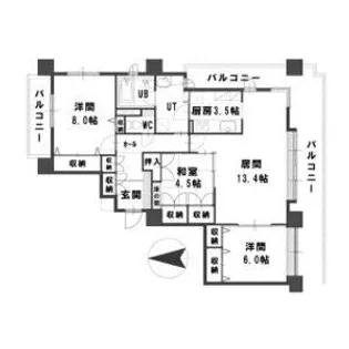 ローザンヌ南9条【3階】の間取り