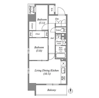 東京都台東区竜泉2【マンション】の間取り