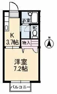 ベルエア A棟【2階】の間取り