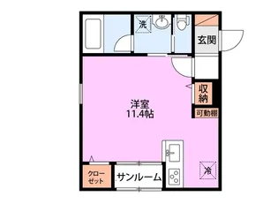 1Rの間取り画像