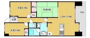 レジディア都島II【2階】の間取り