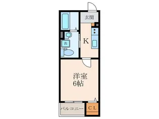 ディアコート大物【1階】の間取り