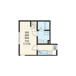 神奈川県厚木市水引1【アパート】の間取り