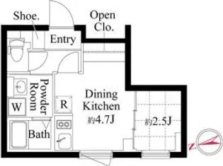 エクサム三軒茶屋IV【1階】の間取り