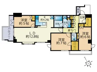 ルフォン学芸大学【3階】の間取り