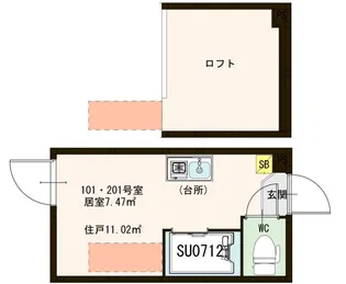 Gluck江原町【2階】の間取り