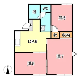 パレスタキザワ C【1階】の間取り