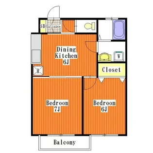 東京都足立区伊興2【アパート】の間取り