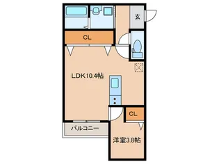 福岡県北九州市戸畑区三六町【アパート】の間取り