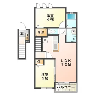 フローラII【2階】の間取り