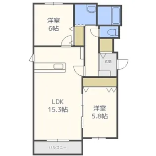 北海道札幌市中央区南五条西15【マンション】の間取り