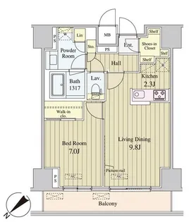 東京都中野区東中野5【マンション】の間取り