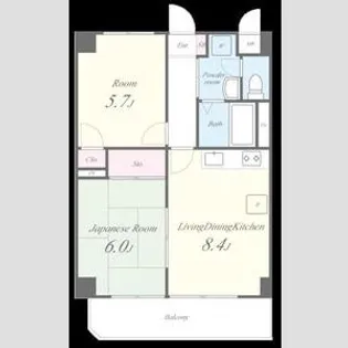 カーサミソノ【2階】の間取り