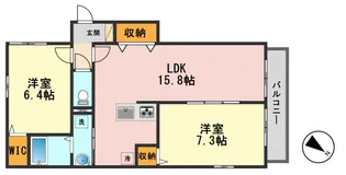 東京都江戸川区篠崎町4【アパート】の間取り