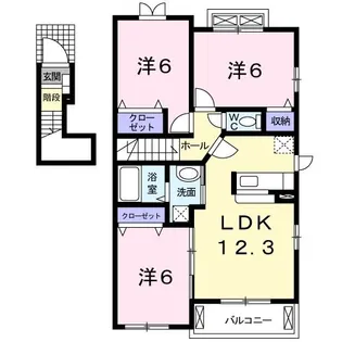 ジェントリーI【2階】の間取り