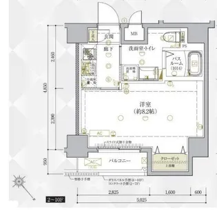 ベルシード王子【11階】の間取り