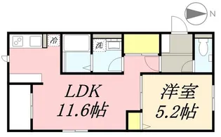 ゆずハイム【1階】の間取り