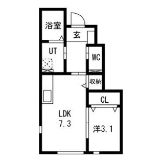 Sun field (サンフィールド)D【1階】の間取り