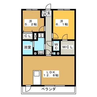Casa Forte【3階】の間取り