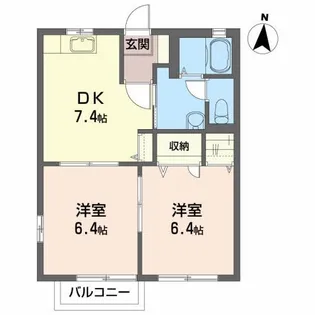 サニーコートDII【2階】の間取り