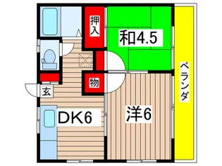 白旗ハイツ【2階】の間取り