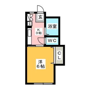 シャンブル本町【1階】の間取り