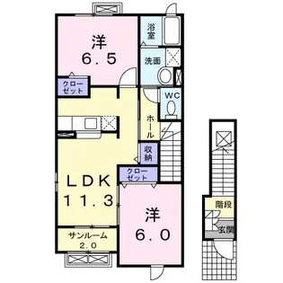 エスペランサIII【2階】の間取り
