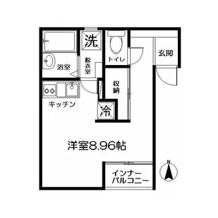 N-フラット【1階】の間取り
