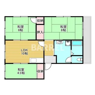 ハーメス ミノオ【2階】の間取り